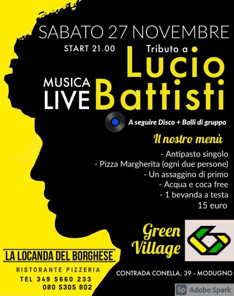 Omaggio speciale a Lucio Battisti - Gianluca Devi + Disco @ Modugno