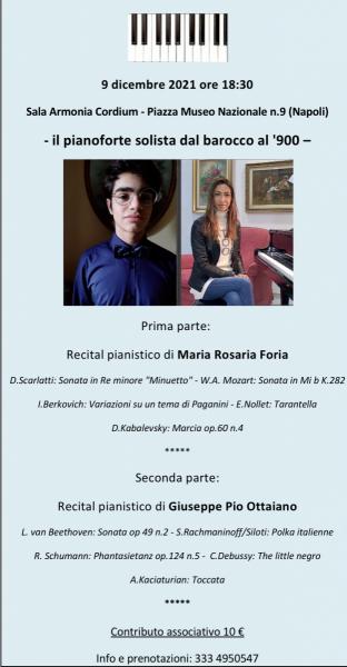 Il pianoforte solista dal barocco al '900