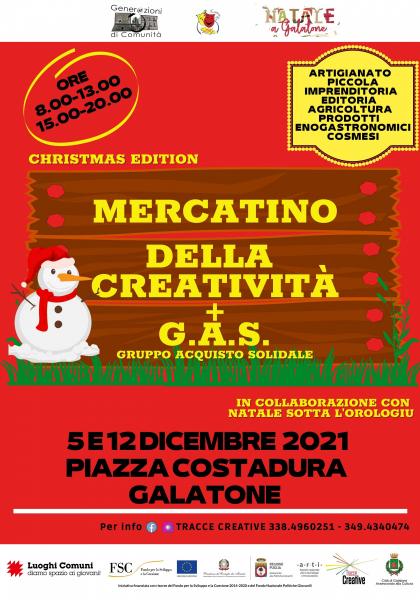 MERCATINO DELLA CREATIVITÀ + G.A.S. gruppo di acquisto solidale - Christmas Edition -