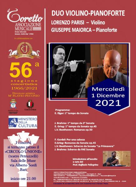 Evento 56^  Stagione Concertistica storica Ass. Ente Morale "IL CORETTO"
