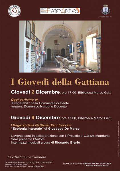 Per “Anteprima Natale a Manduria”, due incontri presso la Biblioteca Civica Marco Gatti