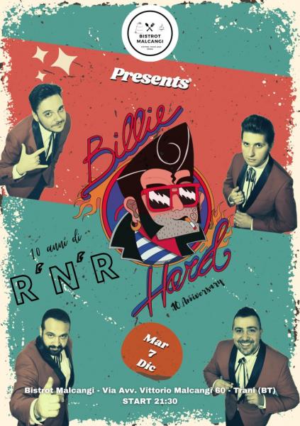 Billie Hard R'n'R band 10 Anniversary live at Bistrot Malcangi
