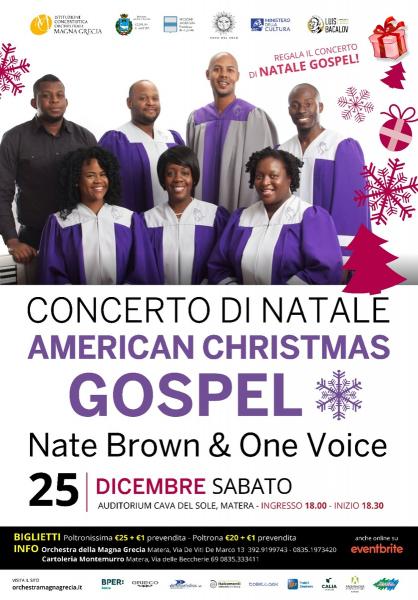 Concerto di Natale American Christmas Gospel “Nate Brown & One Voice”