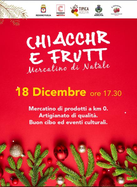 “Chiacchr e frutt” il mercatino di Natale