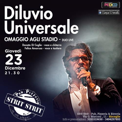 DILUVIO UNIVERSALE - OMAGGIO AGLI STADIO DUO LIVE A BISCEGLIE