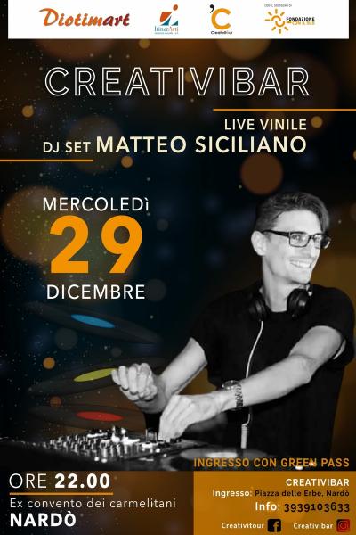 Matteo Siciliano live in vinile al Creativibar
