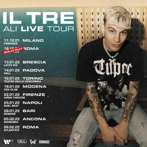 Ali live Tour, IL TRE dal vivo a Roma