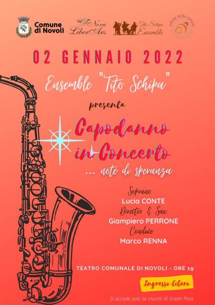 Capodanno in concerto a Novoli per dare il benvenuto al 2022