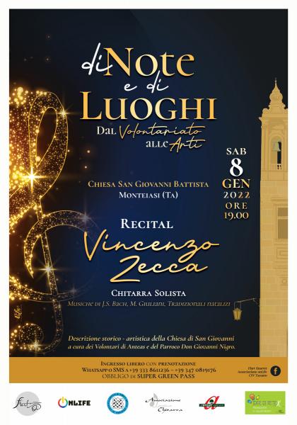 Di Note e Di Luoghi Recital Chitarra Vincenzo Zecca