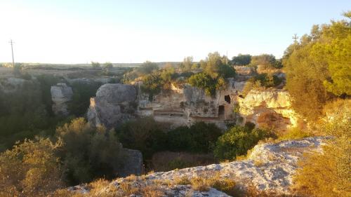 Cave di tufo e pini d' Aleppo