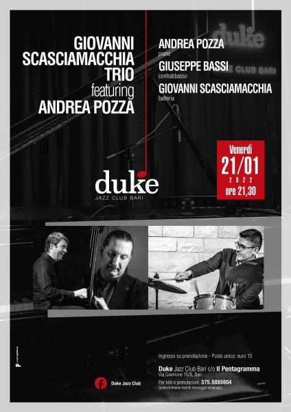 “Giovanni Scasciamacchia trio featuring Andrea Pozza”