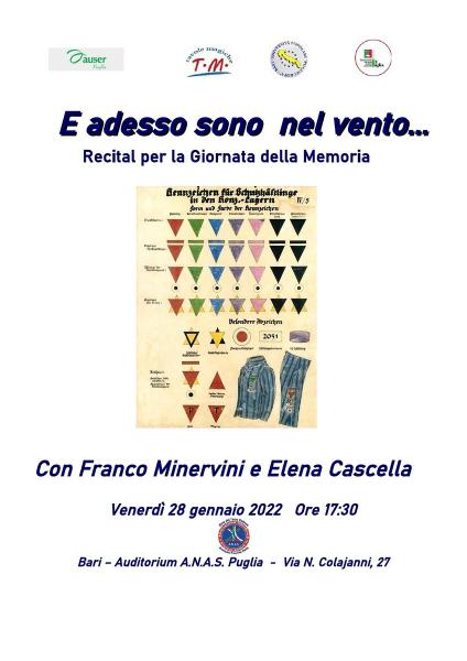 E adesso sono nel vento... - Recital per la Giornata della Memoria
