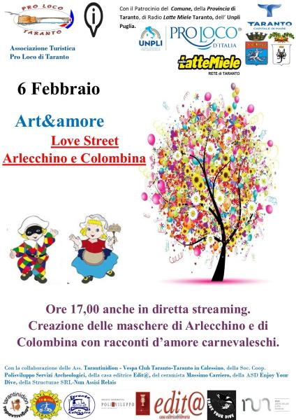 Laboratorio Art&amore. Creazione delle maschere di Arlecchino e di Colombina