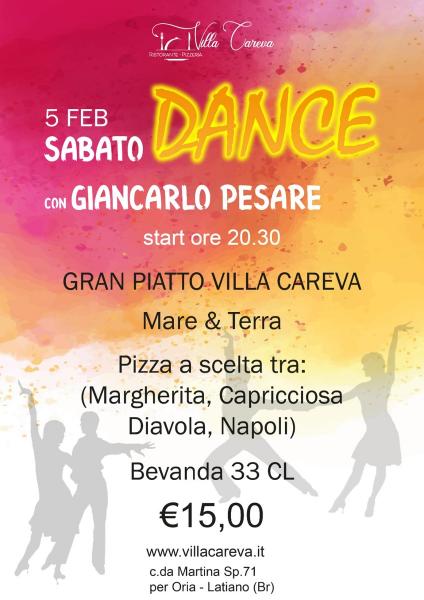 Serata danzante a Villa Careva con Giancarlo Pesare
