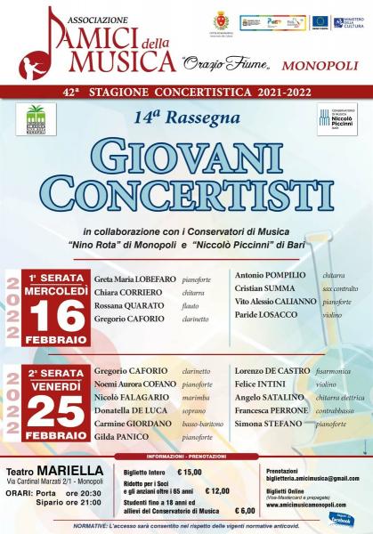 14^ Rassegna Giovani Concertisti (2^serata)