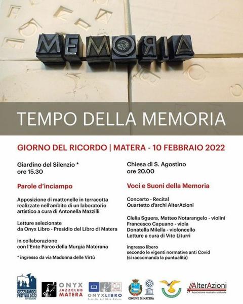 AlterAzioni e i Presidi del Libro per la Giornata del Ricordo 2022