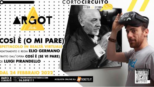 COSÌ È (O MI PARE)  Spettacolo in Realtà Virtuale  dal 24 febbraio - Argot Studio (Roma