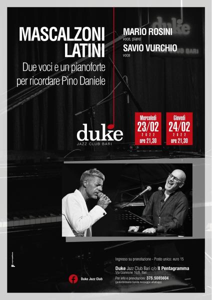 “Mascalzoni latini - Due e voci e un pianoforte per ricordare Pino Daniele”