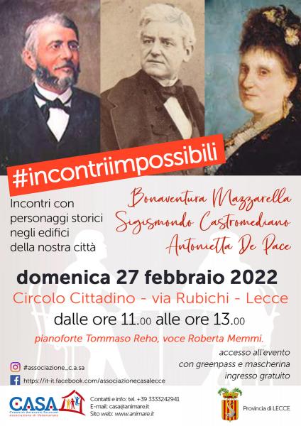 "faccia a faccia" con  personaggi del nostro Risorgimento