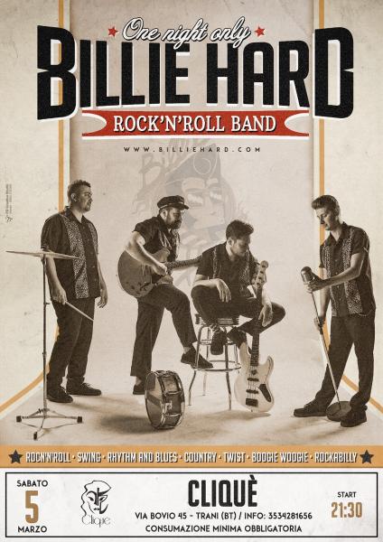 Billie Hard - ROCK AND ROLL BAND - Live a Trani