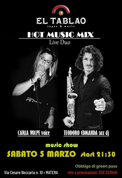 HOT MUSIC MIX live duo - Teodoro sax & Carla voice