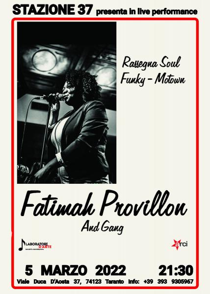 Rassegna SOUL-R&B-MOTOWN: Fatimah Provillon