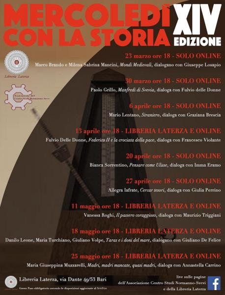 Mercoledì con la Storia XIV edizione - Eventi in presenza e online