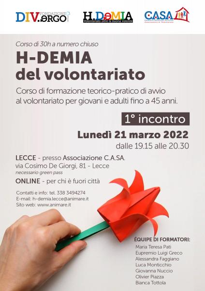 Corso di formazione al Volontariato