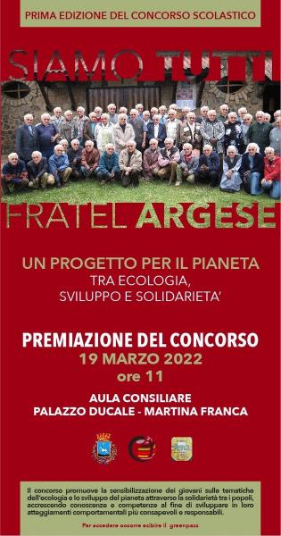 Concorso scolastico “Siamo tutti Fratel Argese”- Premiazione