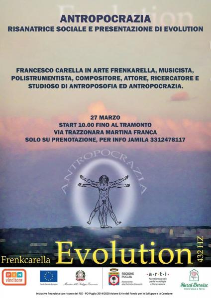 Antropocrazia risanatrice sociale e presentazione di Evolution