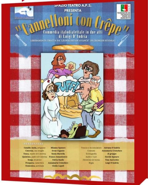 Spazio Teatro Aps presenta "Cannelloni con Crêpe" regia di Luigi D'Andria