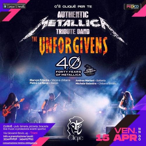 The Unforgivens Metallica Tribute Band live a Trani Cliquè