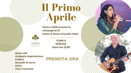 Cena e Musica in compagnia di Grace & Manu Acoustic Duet