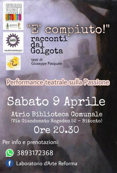 È compiuto. Racconti dal Golgota