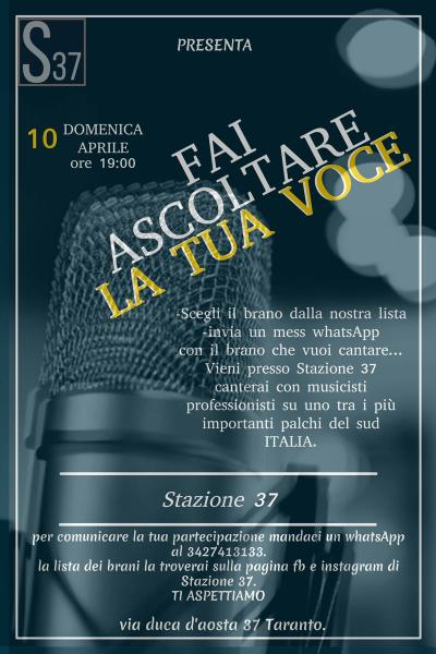 fai ascoltare la tua voce