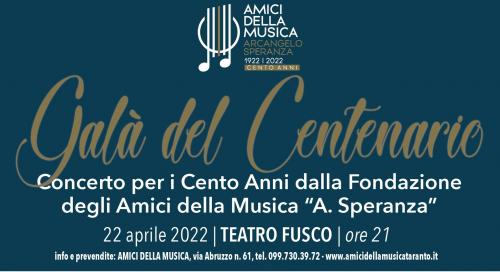 Concerto per i Cento Anni dalla Fondazione degli Amici della Musica di Taranto