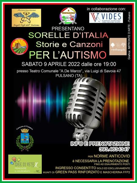 A Pulsano “Sorelle d'Italia - Storie e canzoni per l'autismo”