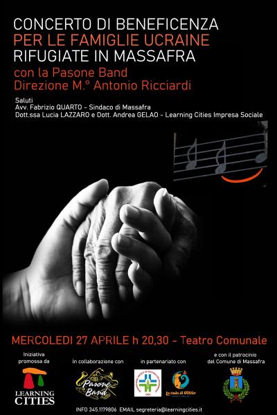 CONCERTO DI BENEFICENZA PER LE FAMIGLIE UCRAINE RIFUGIATE IN MASSAFRA