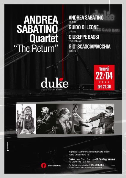 “Andrea Sabatino Quartet - The Return”