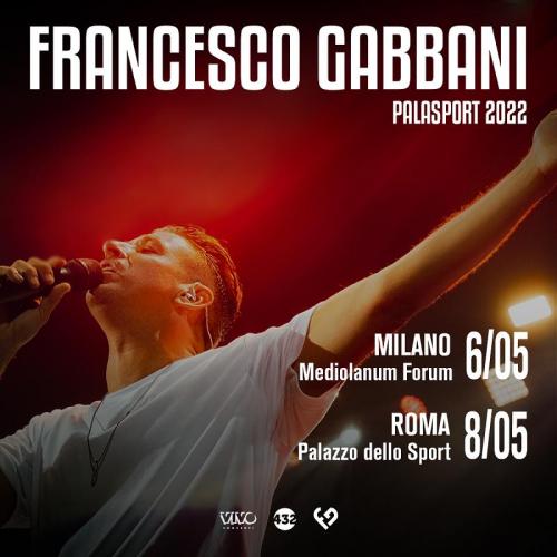Gabbani torna live a Roma nel 2022