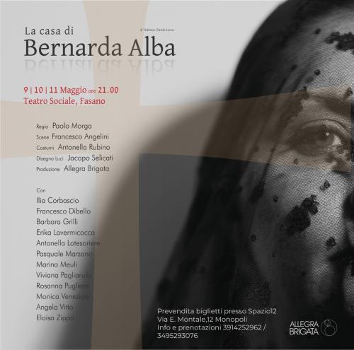 LA CASA DI BERNARDA ALBA regia Paolo Morga produzione Allegra Brigata