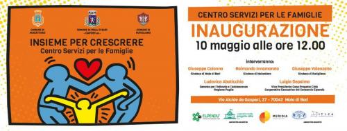 Mola di Bari: inaugura il Centro Servizi per le Famiglie “Insieme per Crescere”