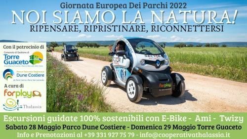 NOI SIAMO LA NATURA! Escursioni 100% sostenibili con E-Bike-Ami-Twizy tra Parco Dune e Torre Guaceto