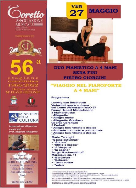DUO PIANISTICO A 4 MANI SENA FINI- PIETRO GIORGINI