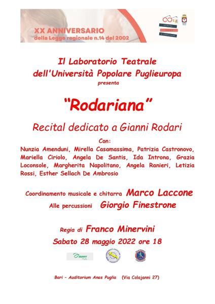 Rodariana - Recital Dedicato a Gianni Rodari