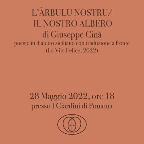 Presentazione libro "L’ÀRBULU NOSTRU/ IL NOSTRO ALBERO" di Giuseppe Cinà