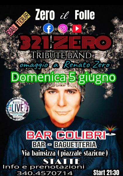 Grande evento al colibrì di statte concerto  live dei 321 zero  renato tribute  band