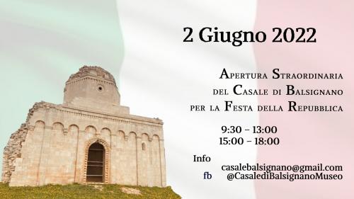 Festa della Repubblica al casale di Balsignano