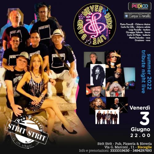 NEVER HIDE BAND Live music Strit Strit Bisceglie