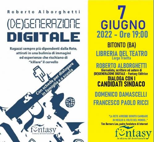 Roberto Alborghetti presenta "(De)generazione digitale". Presenti i Candidadi Sindaci